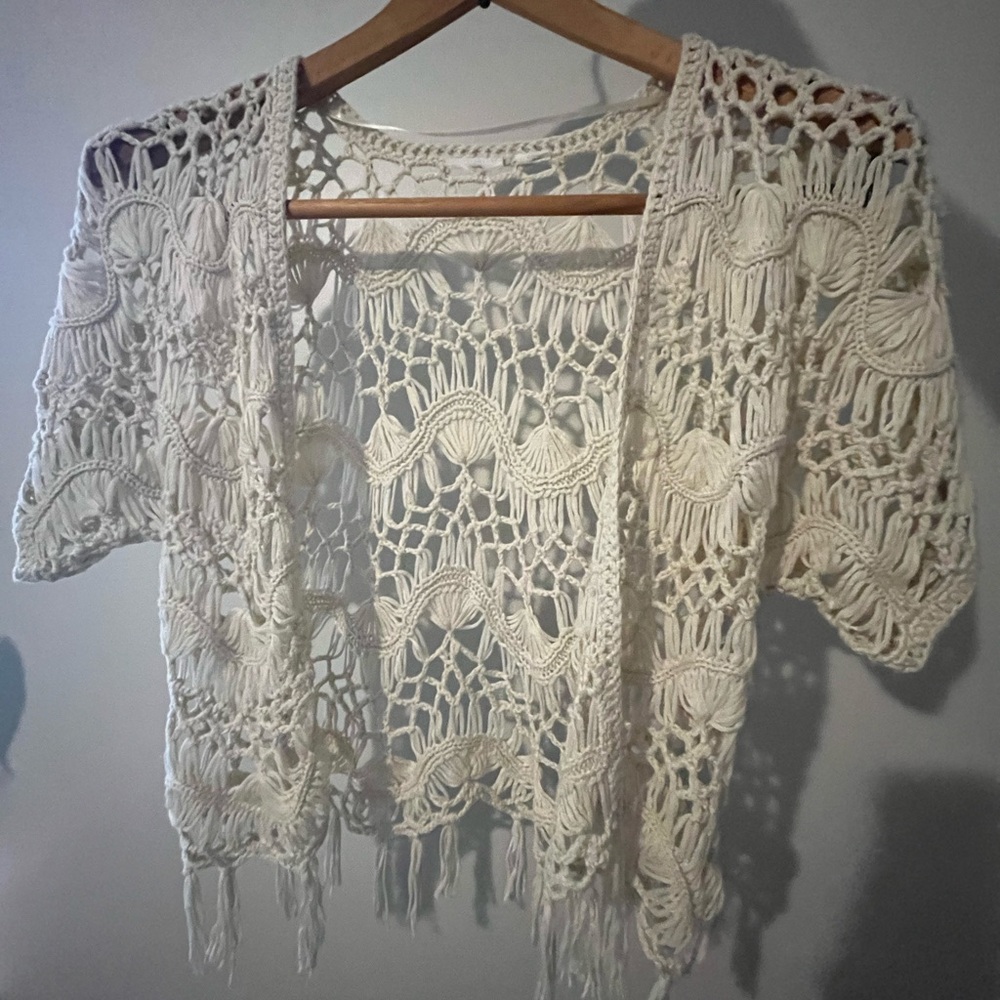 Vintage Off White Crochet